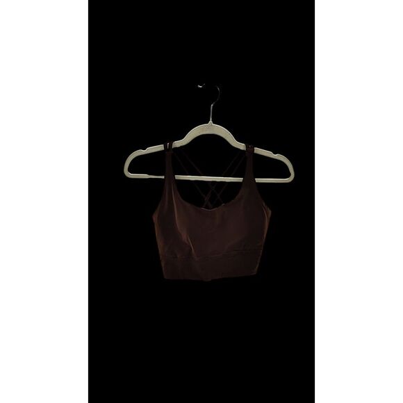 Quince Other - Quince Women Ultra-Form V Neck Cropped Tank Brown Sleeved Top M